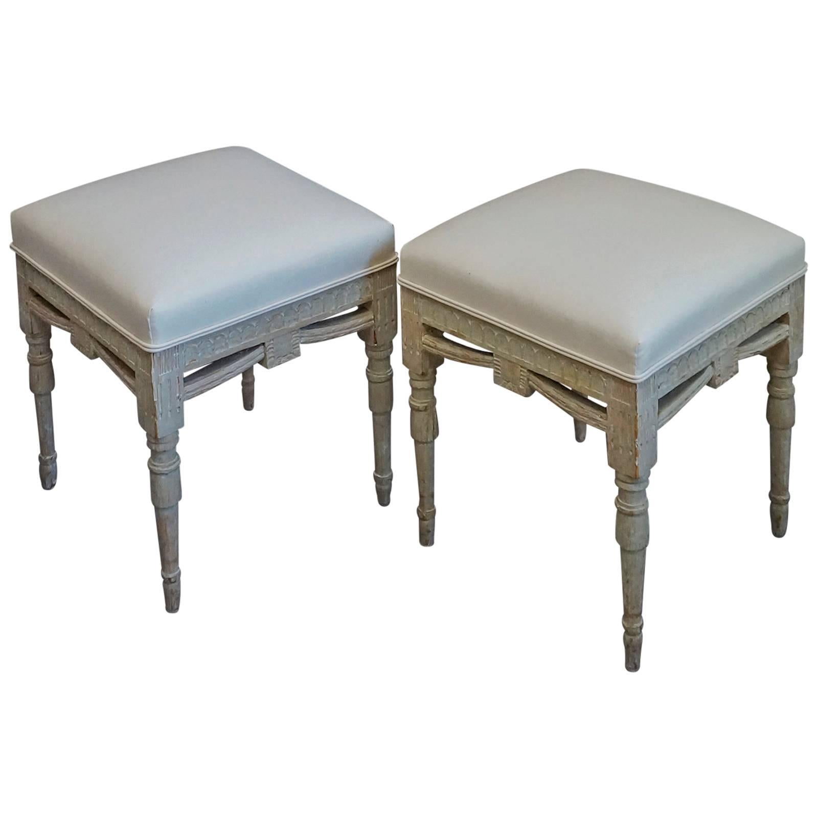 Pair of Swedish Stools For Sale