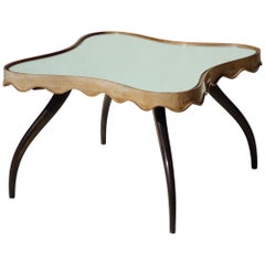 1940 Paolo Buffa Italian Design Mirror Wood Coffee Table