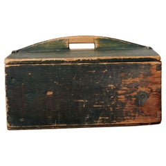 Grande boîte à farine suédoise en pin, de style antique et folklorique, faite à la main 