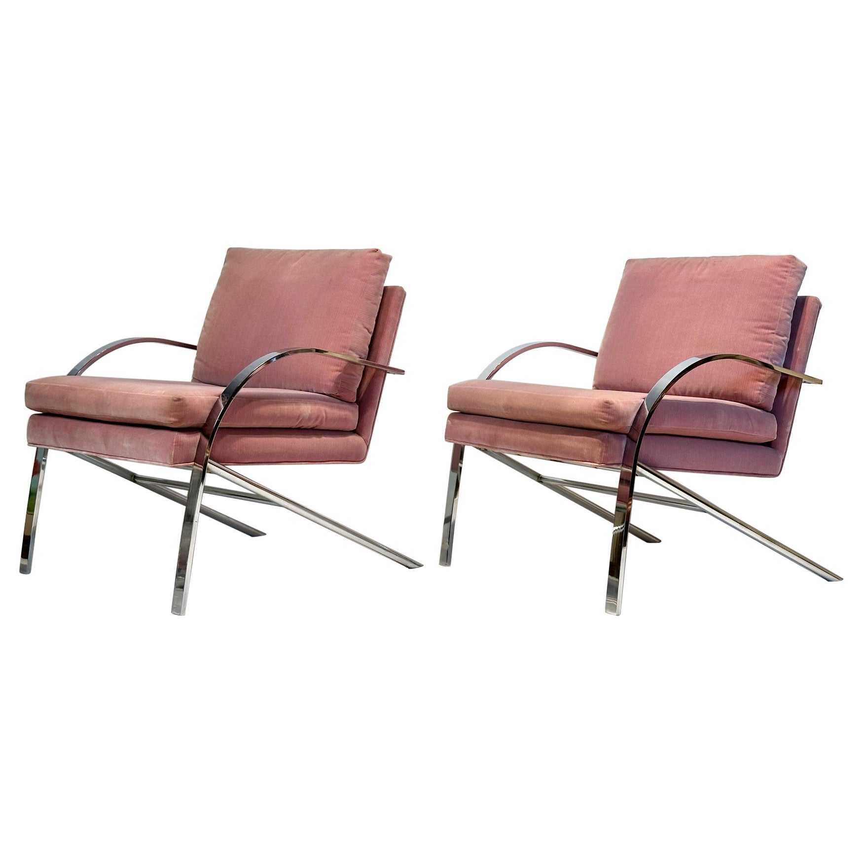 Paar Arco-Stühle von Paul Tuttle, USA 1970er Jahre im Angebot