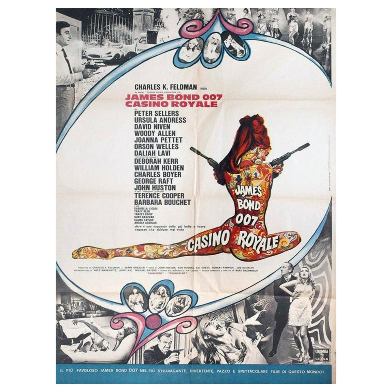Affiche vintage d'origine du Casino Royale (italien), 1967 en vente