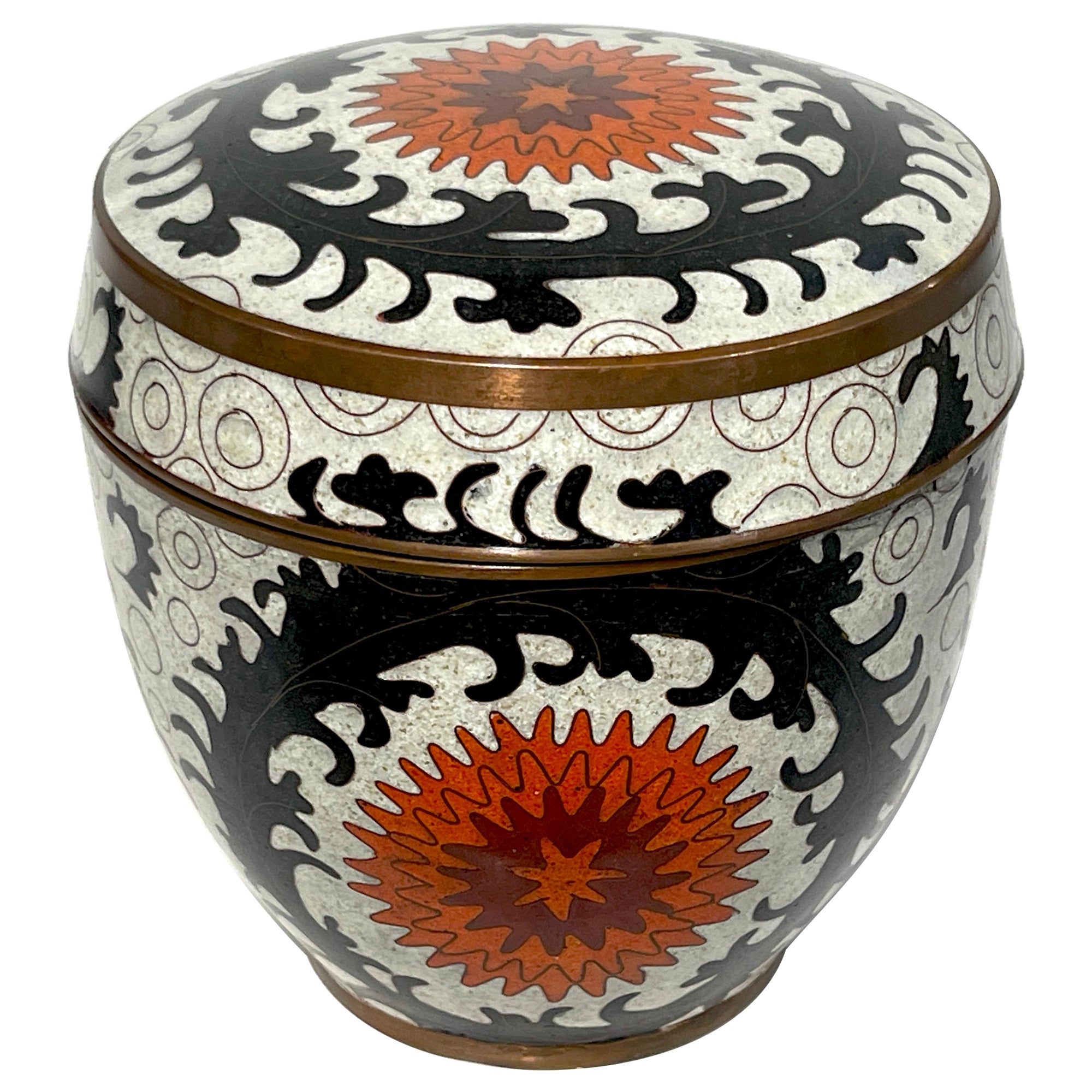 Fabienne Jouvin-Paris Cloisonné-Schachtel „Ouzbek“ aus Cloisonné, ca. 1980er Jahre im Angebot