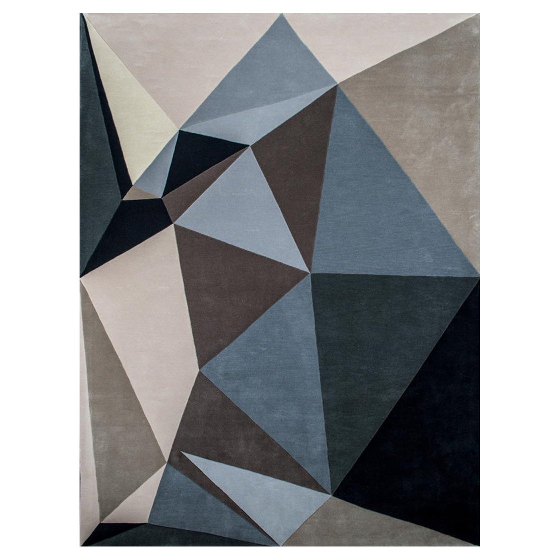 « Intérieur - Neutre » /  6' x 9' / Tapis de laine sculpté à la main en vente