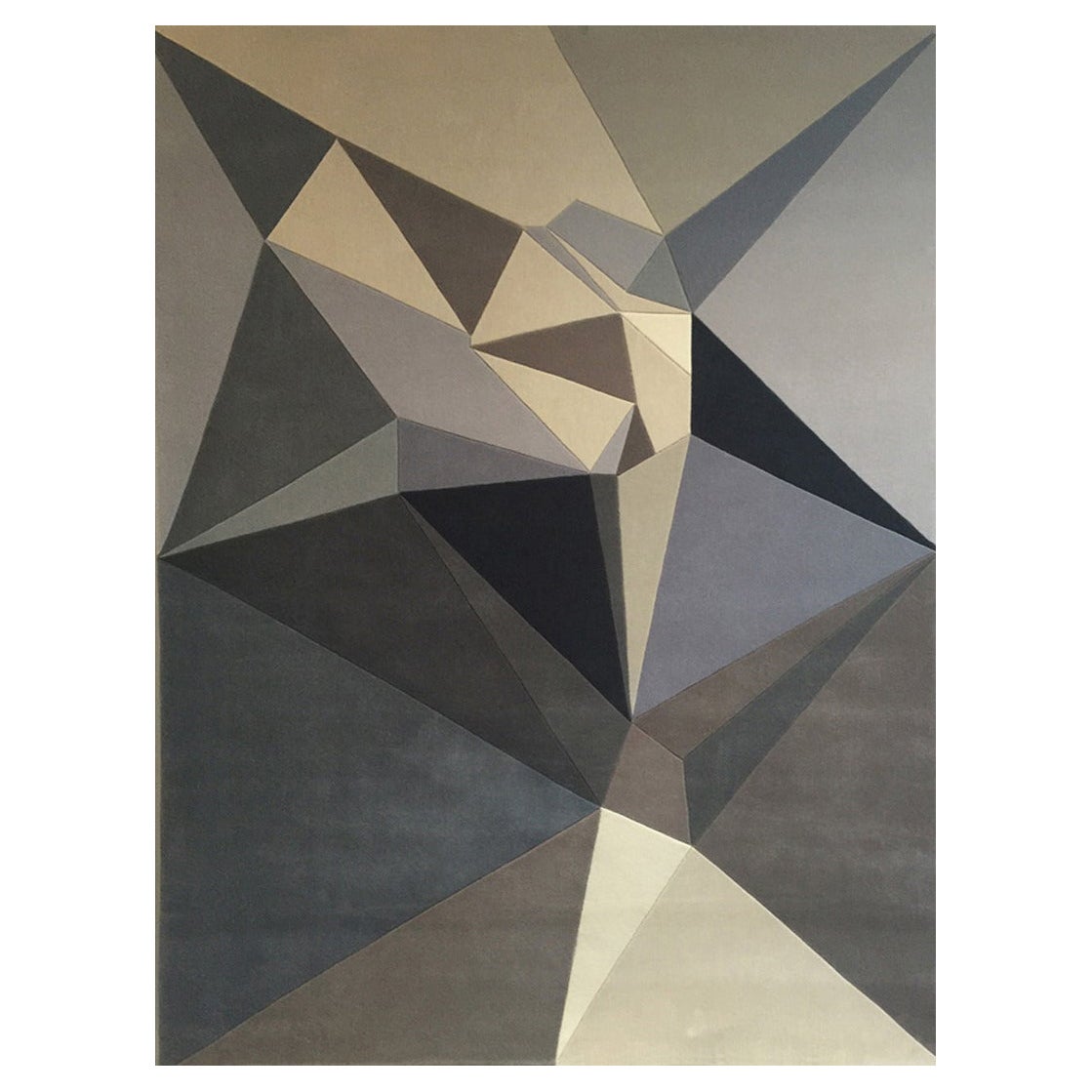 „Regions – Neutral“ /  6' x 9' / Handgeschnitzter Wollteppich