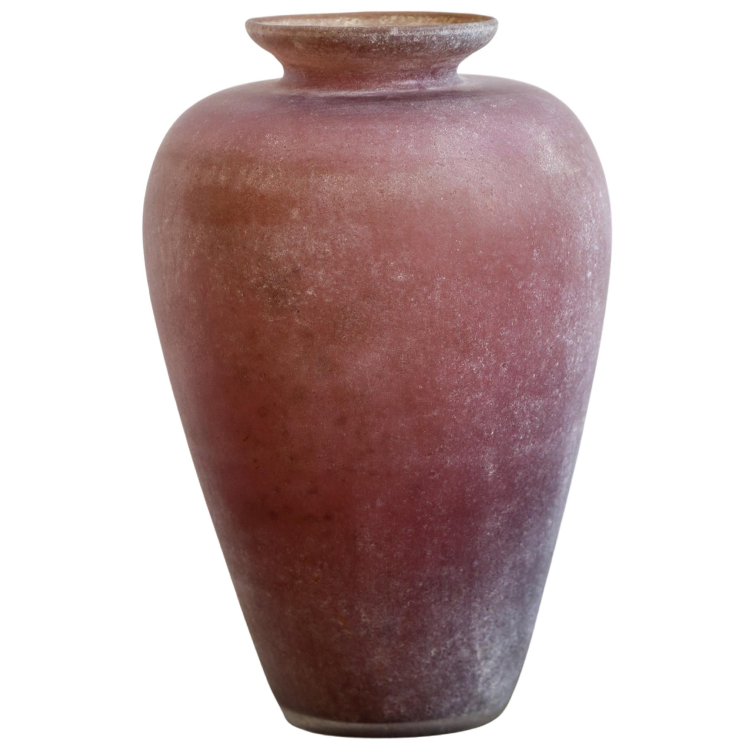 Vase italien en verre Murano de Seguso Vetri d'Arte