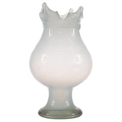 Vintage Archimedes Seguso imperial unique and rare lattimo glass vase. 1955-1960