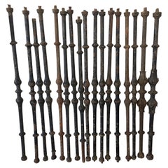 Antique Balcony baluster. Wrought iron. 17th century.