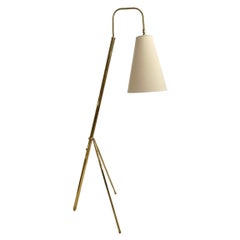 Floor lamp in polished brass France, circa 1960
