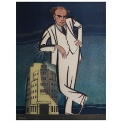 Original Vintage Caricature Print of The Director General of The BBC. 1934