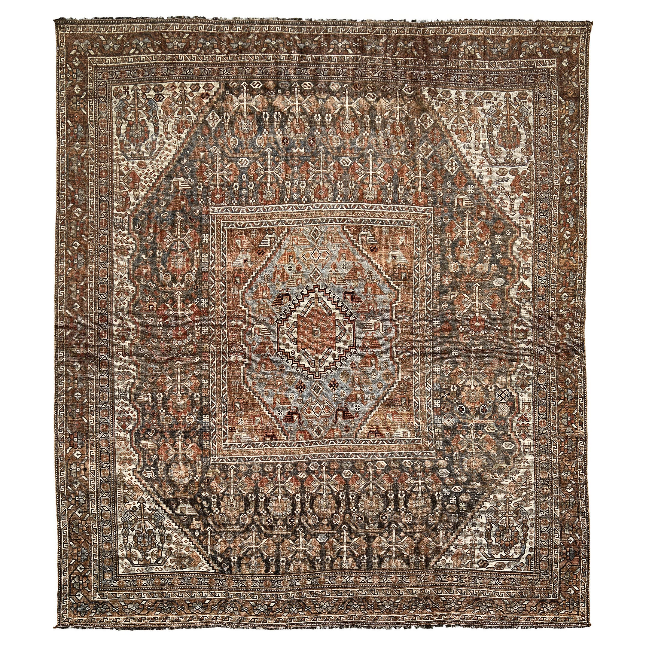 Antiker persischer Afshar-Teppich im Angebot