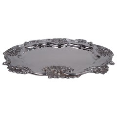 Buccellati Italian Classical Sterling Silver Leaf and Scroll Tray