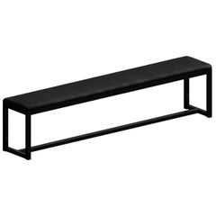 Vintage Big Brother Large Black Bench by Maurizio Peregalli