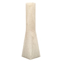 Sleek Modern, Natural White Onyx Contemporary Vase by Lucas Tyra Morten