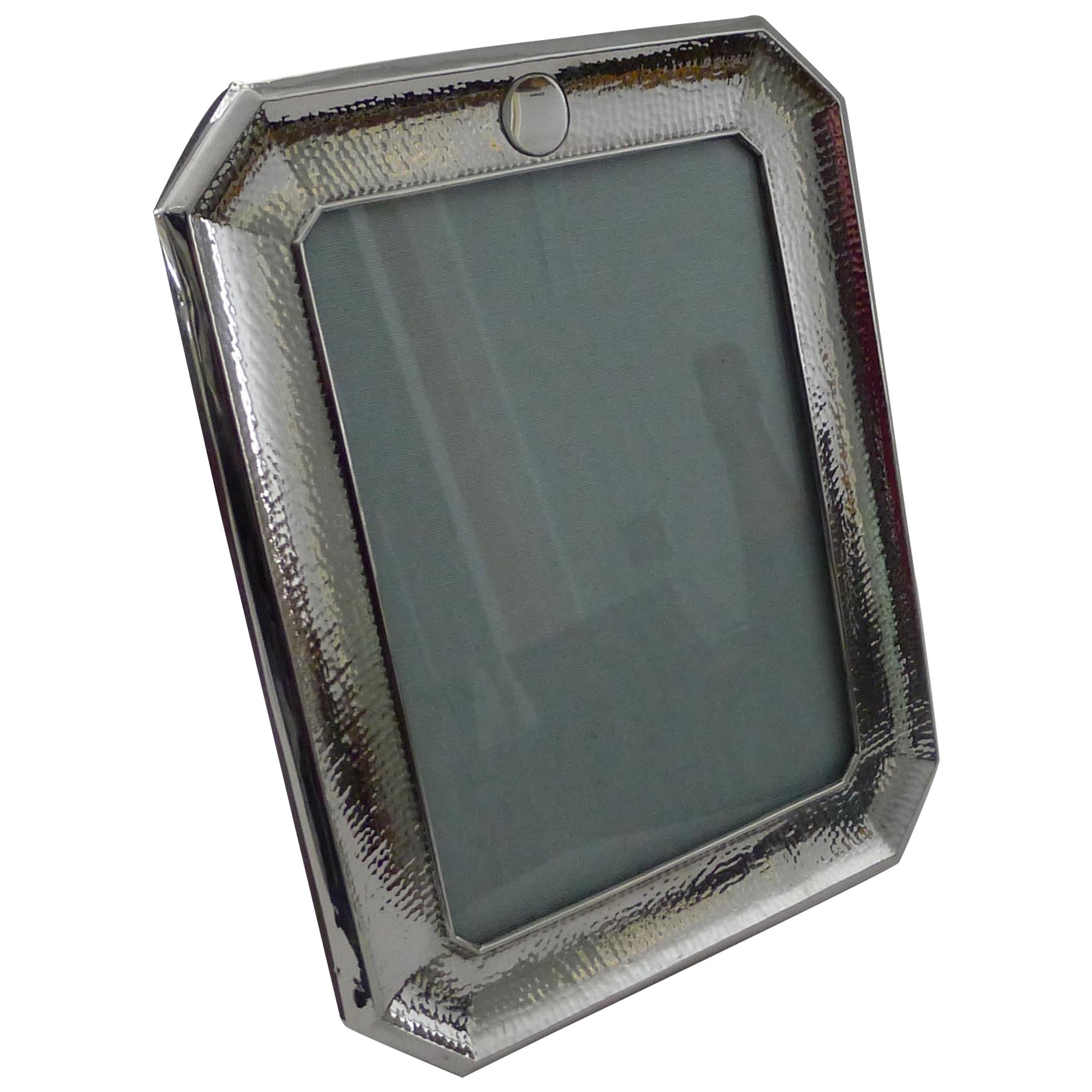 Large Planished Sterling Silver Picture Frame - 1911