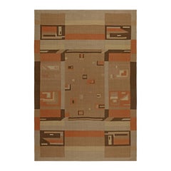 Midcentury Scandinavian Geometric Handmade Wool Rug