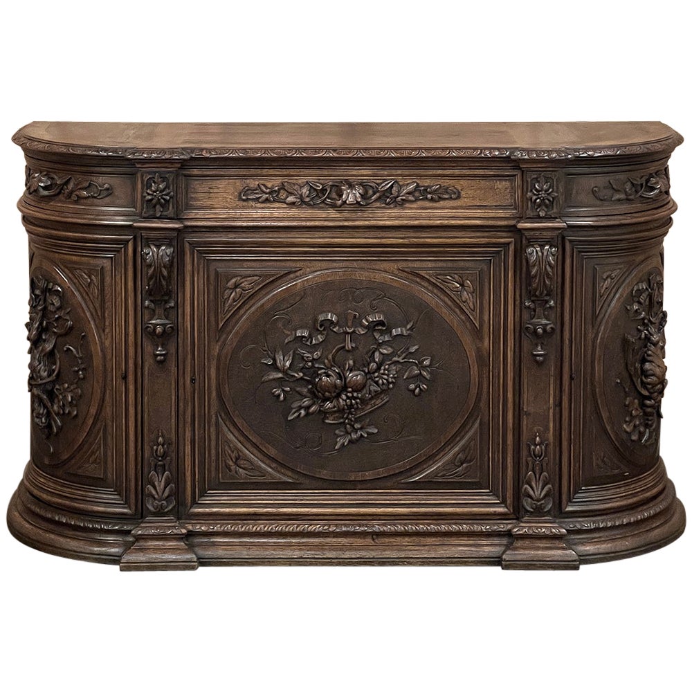 19th Century French Renaissance Hunt Buffet ~ Credenza For Sale