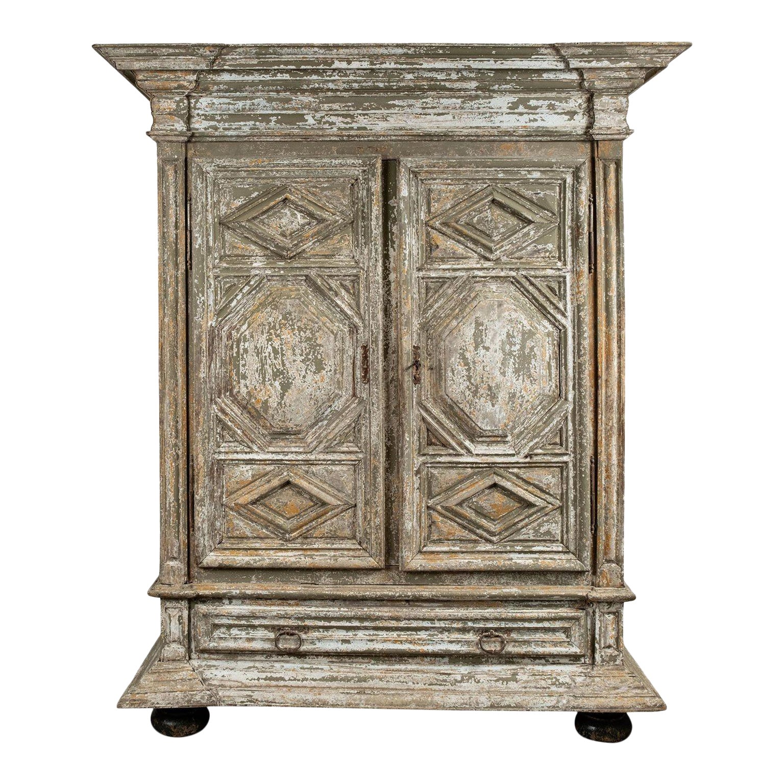 Armoire baroque française peinte en vente