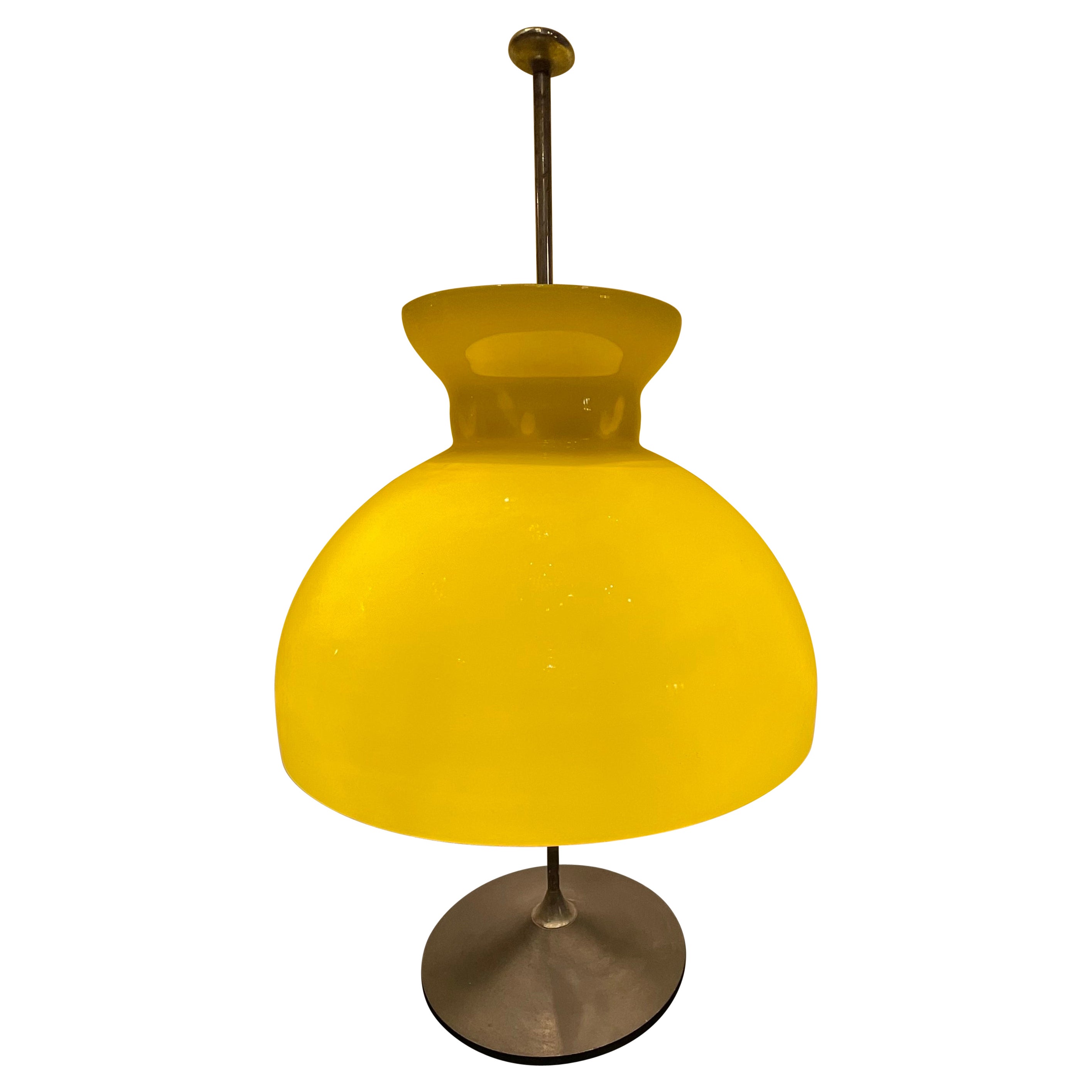 Stilux - murano yellow glass table lamp - 1950s