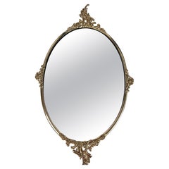 Specchio in ottone italiano di metà secolo, anni '60