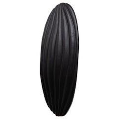 Matte Black Organic Contemporary Ceramic Wall Light by Elsa Foulon