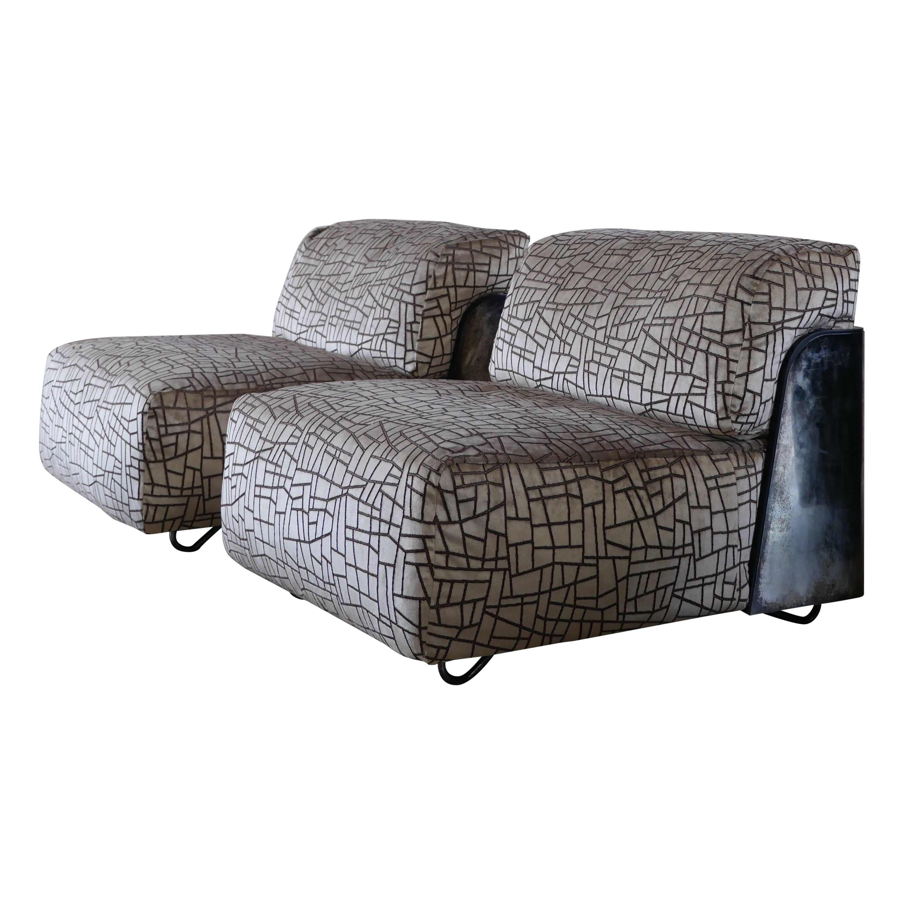Moderner Saint-Germain Lounge Chair des italienischen Designers Gio Pagani - 2er-Set