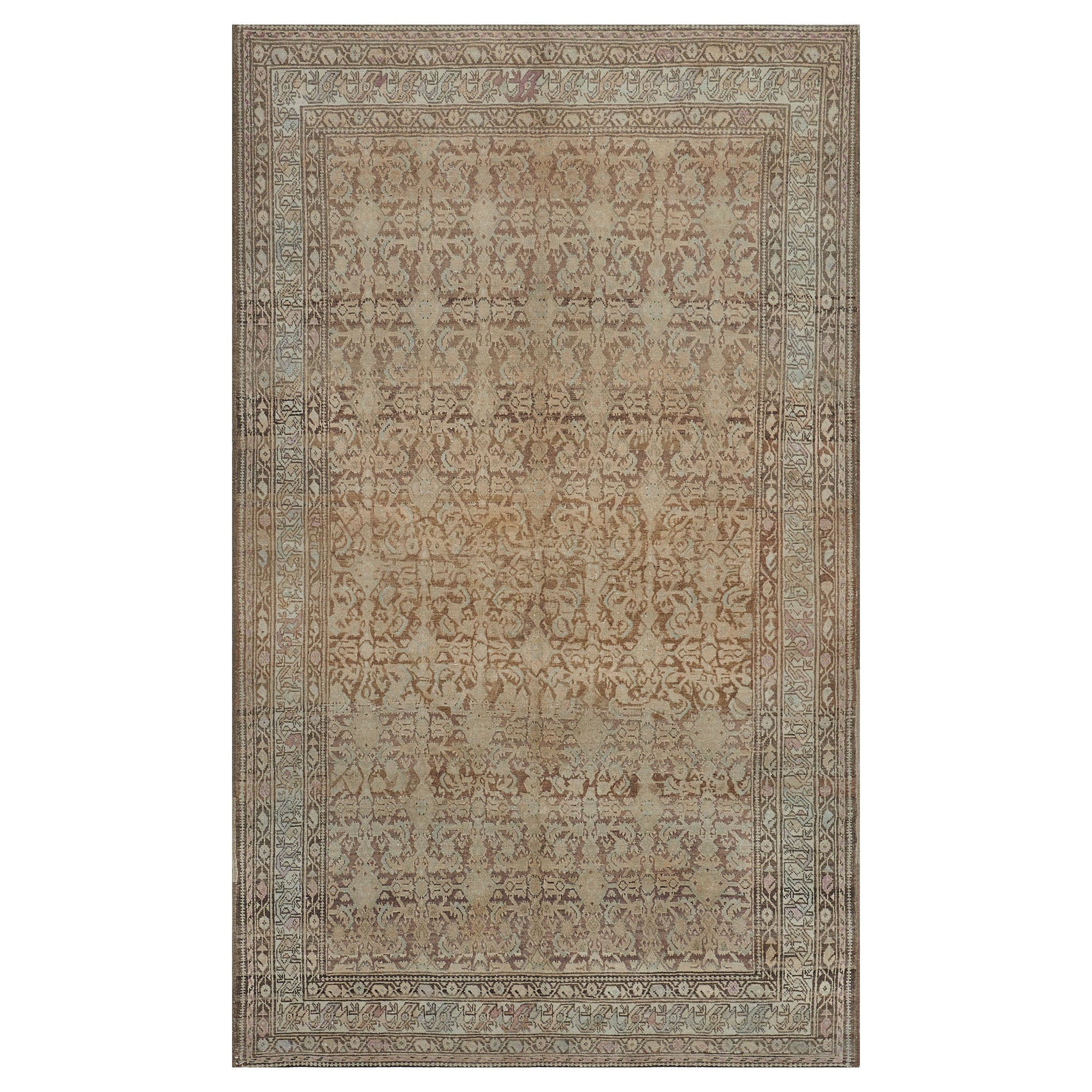 Late 19th Century Antique Handwoven Wool Malayer Rug