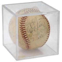 Vintage 1945 Brooklyn Dodgers Baseball With Autographs