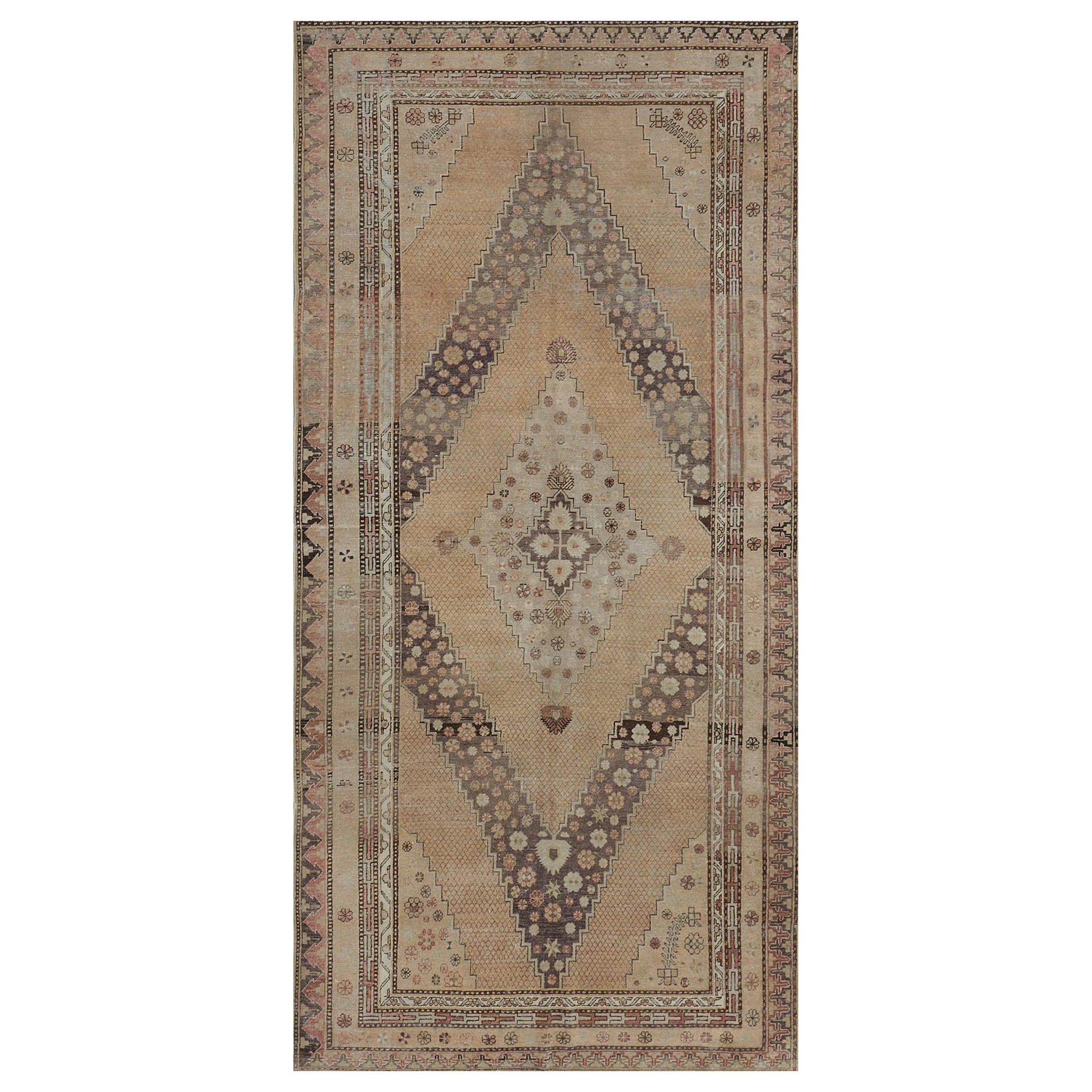 Antique Turn-of-the-Century Handknotted  Khotan Rug For Sale