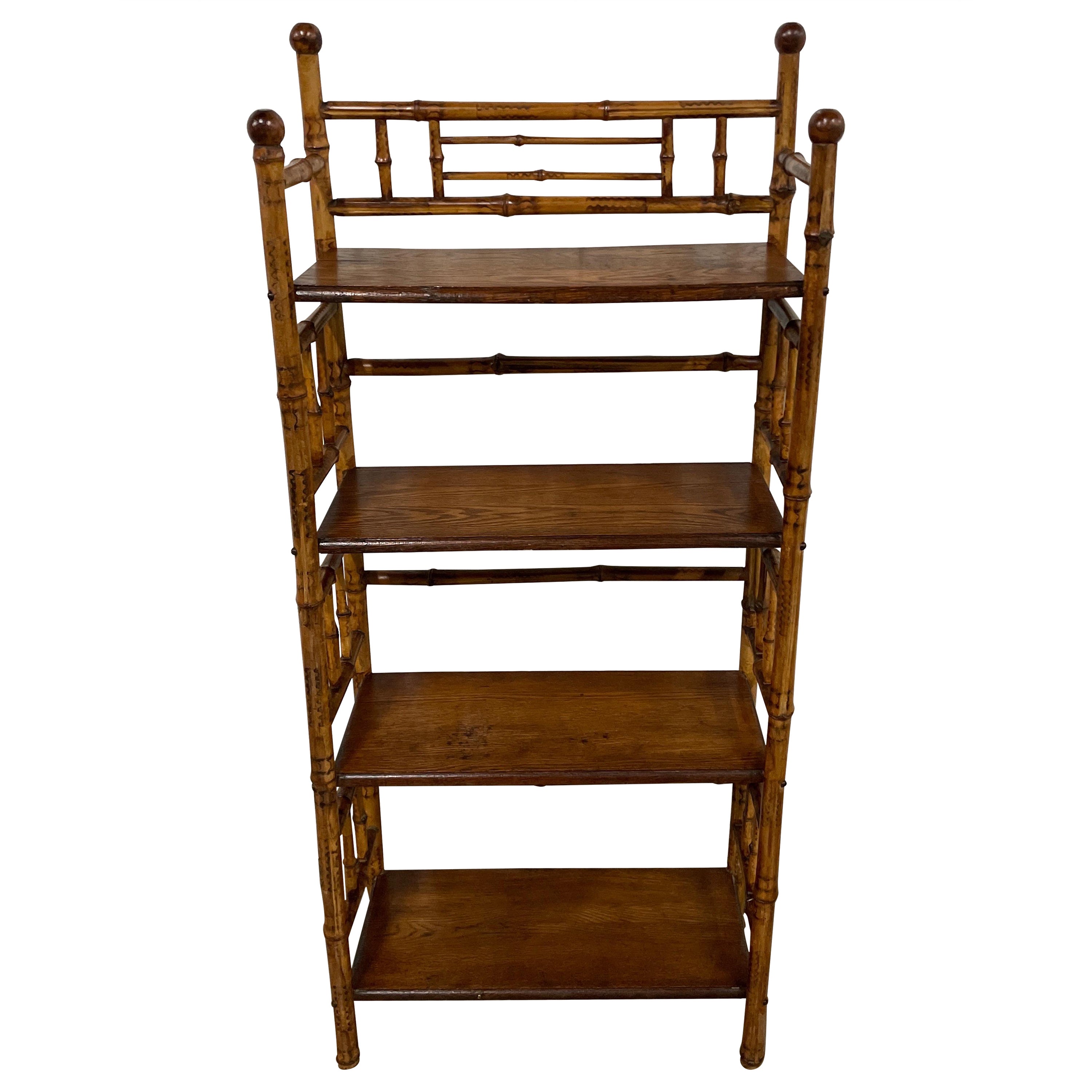 Antique Bamboo Etagere