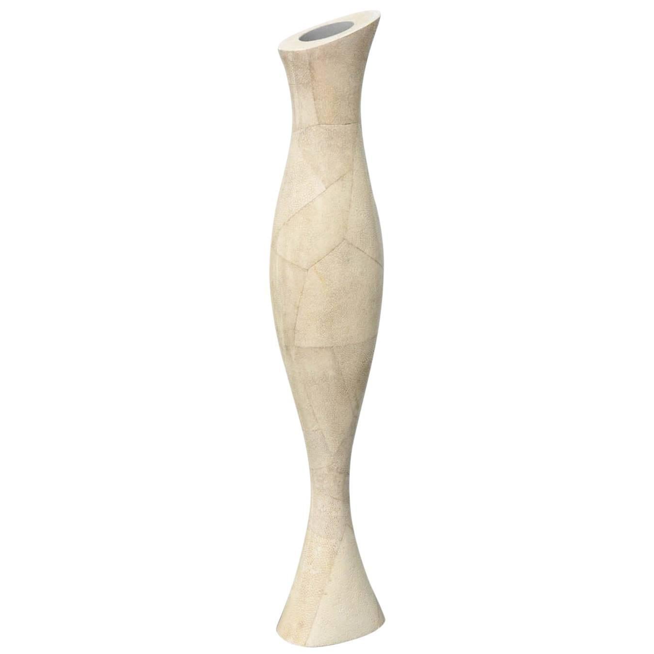 Italian Modern Shagreen Vase, R and Y Augousti For Sale
