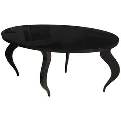 Italian Modern Black Lacquer Center/Dining Table