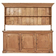 Antique Large 19thc English Pine Vernacular Dresser