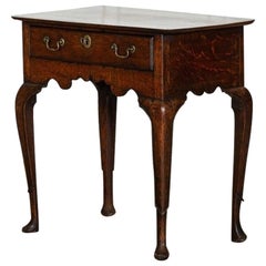 Table de lampe basse en Oak du 18e siècle anglais