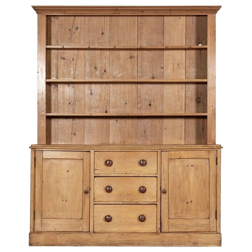 Large 19thC English Pine Dresser