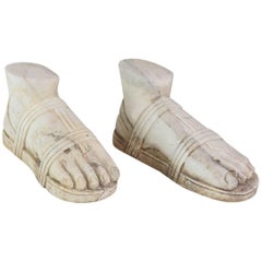 Pair of Italian "Grand Tour" Marble Reductions of a Model of a Foot