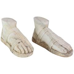 Pair of Italian "Grand Tour" Marble Reductions of a Model of a Foot 3