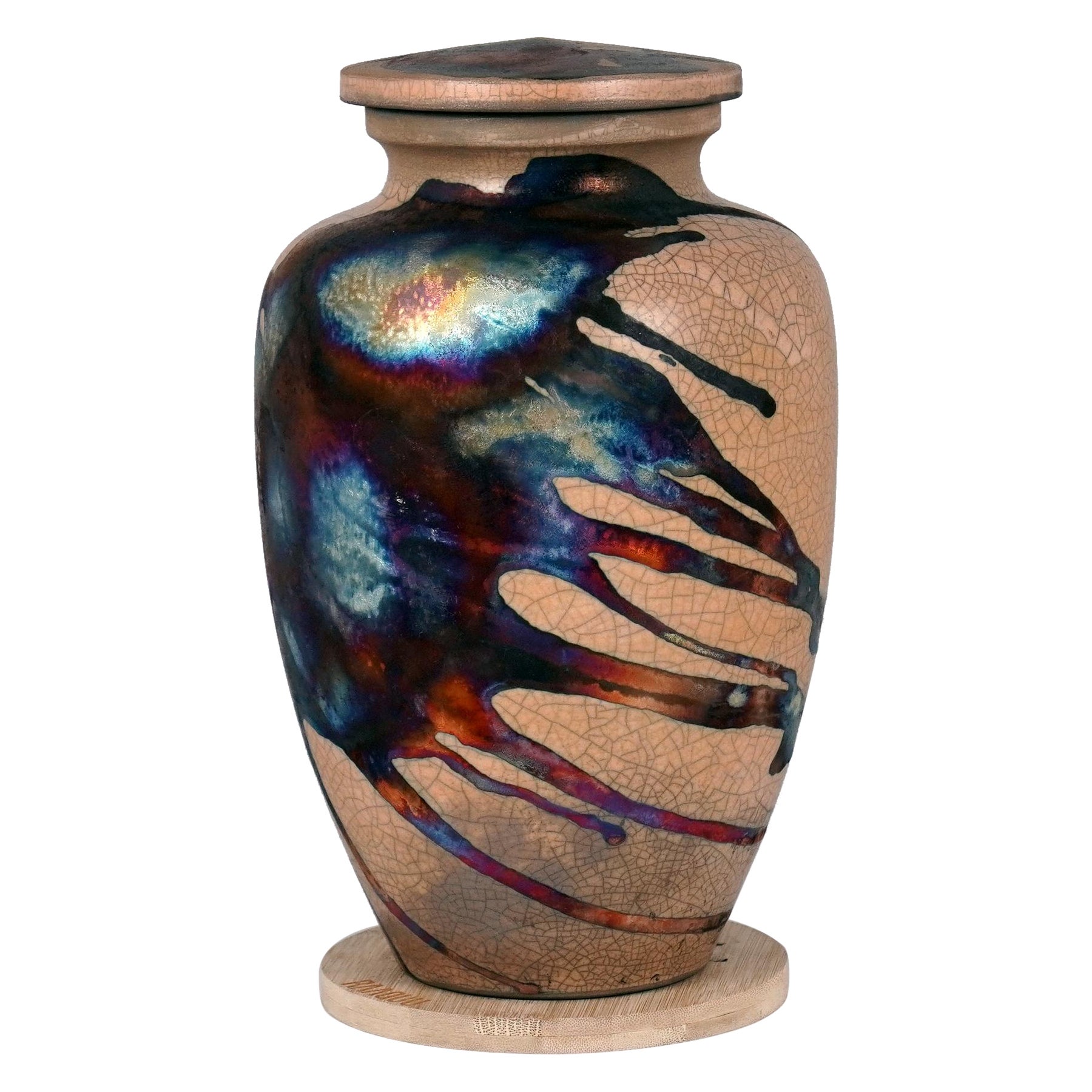Urna in omoide cotta Raaquu Raku in S/N8000095 Art Series, Malesia in vendita