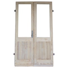 Puerta doble de pino de principios del siglo XX