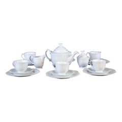 New Porcelain Bogucice Tea Set for 6 People - Perla White