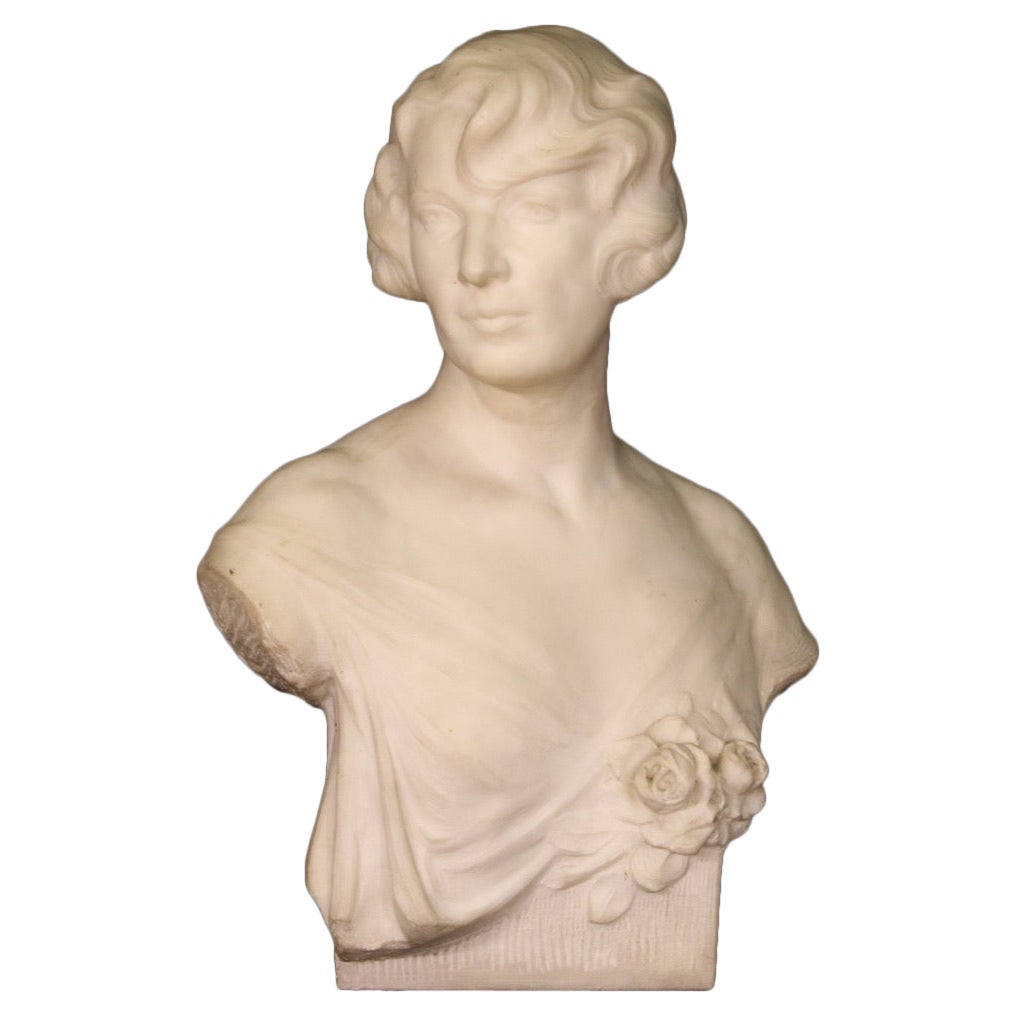 20th Century Marble Antique Belgian Signed Sculpture, 1930s For Sale