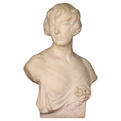 20th Century Marble Vintage Belgian Signed Sculpture, 1930s