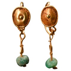 Antique Pair of Roman Gold Earrings