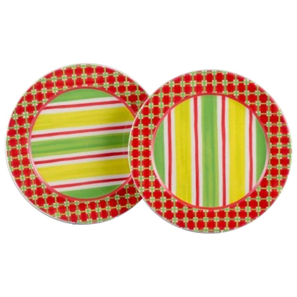 Rosenthal, Designers Guild China, collection Orchard, deux assiettes à couvercle en porcelaine en vente