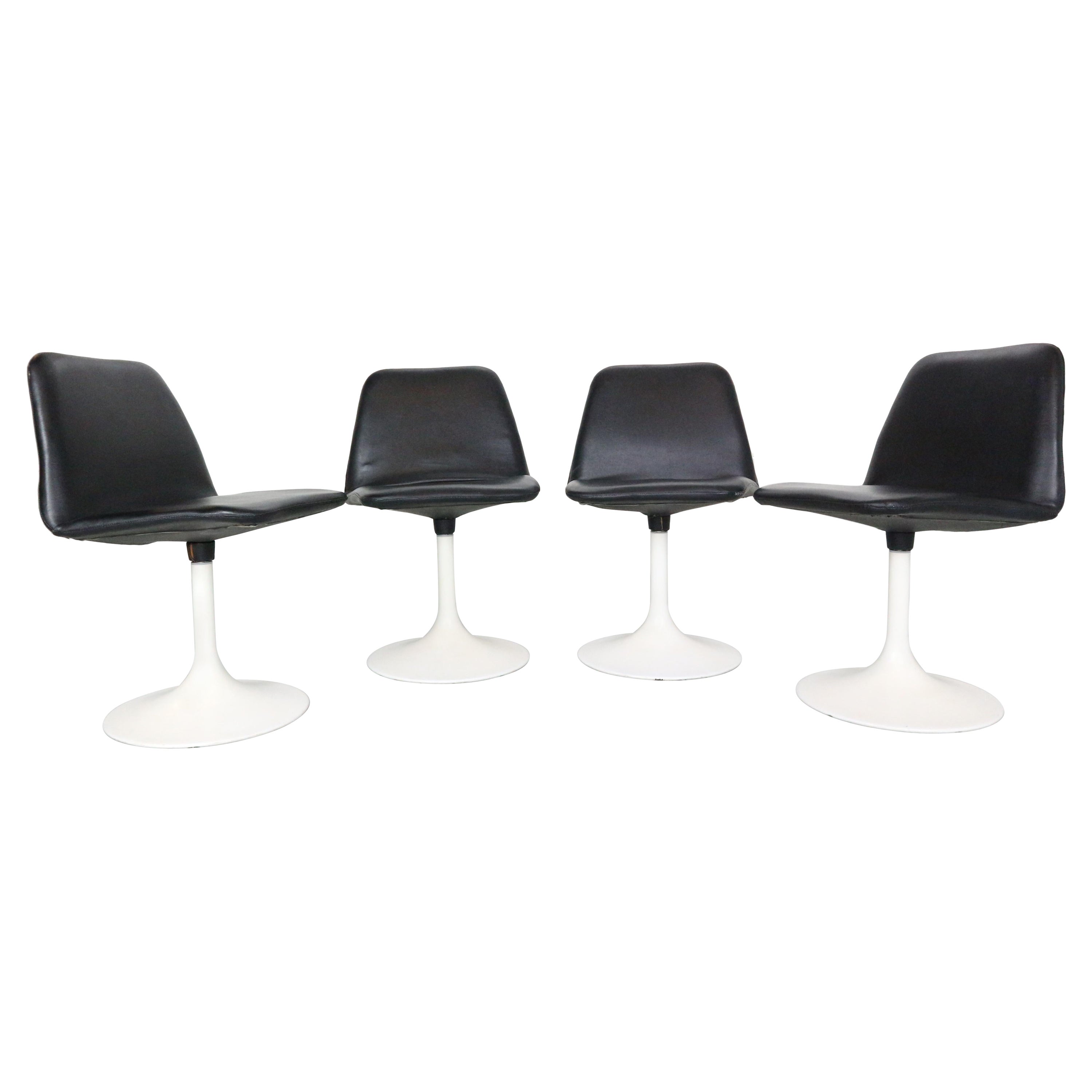 Scandinavian Modern Set Of 4 Dinning Chairs By Börje Johanson Vinga, Sweden 1970 For Sale