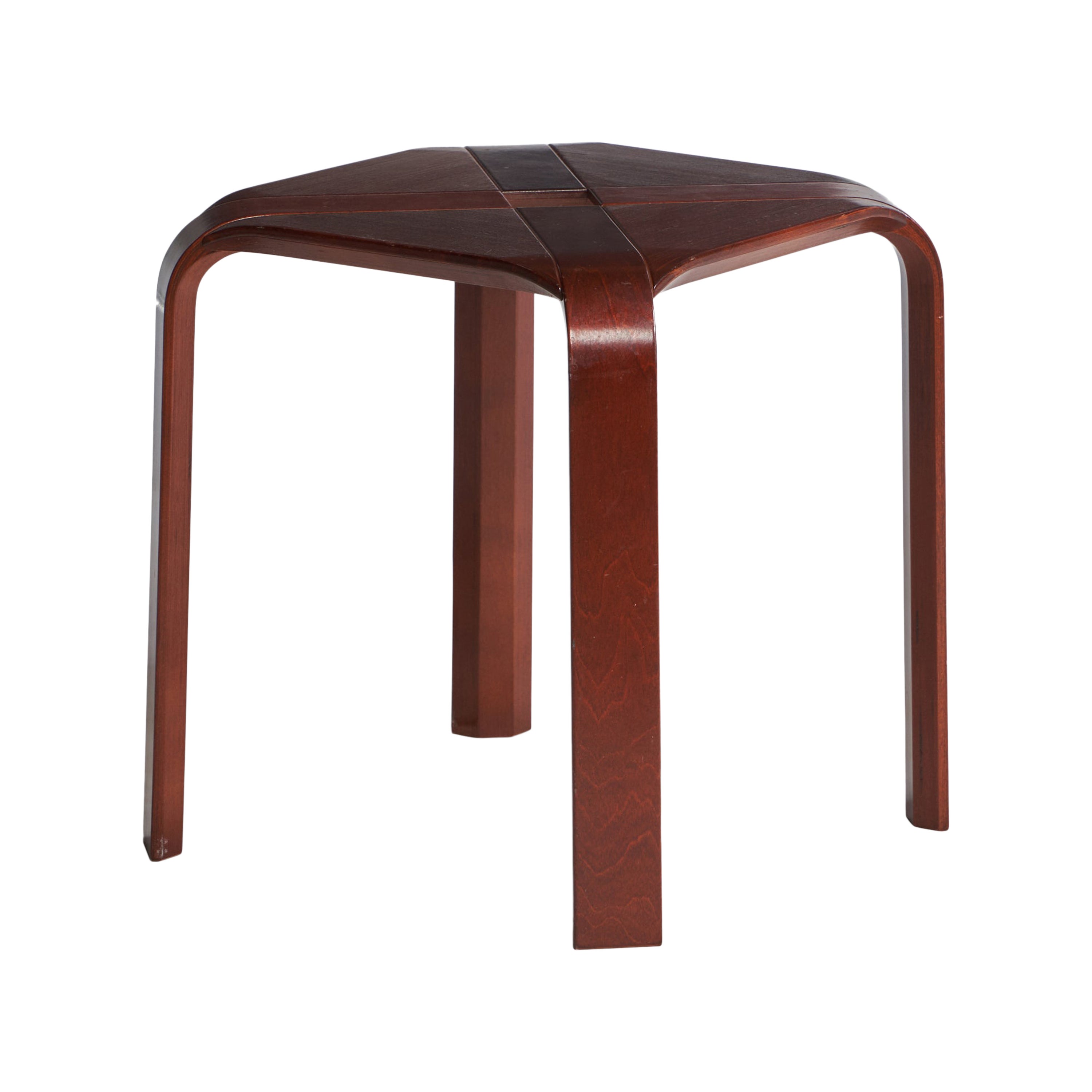 Finnish Designer, Stool, Birch, Finland, 1970s For Sale