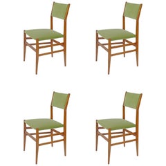 Gio Ponti for Cassina set of four Leggera dining chairs, Italy 1950s