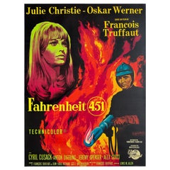 "FAHRENHEIT 451" 1967 French Grande Film Movie Poster, GUY GERARD NOEL
