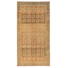 Antiker brauner persischer Afshar-Wollteppich aus Afshar mit geometrischem Allover-Design