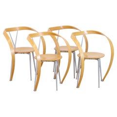 Vintage Set of 4 Revers Chairs by Andrea Branzi for Cassina