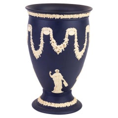 Wedgwood Jasperware Portland Blue Neoclassical Vase